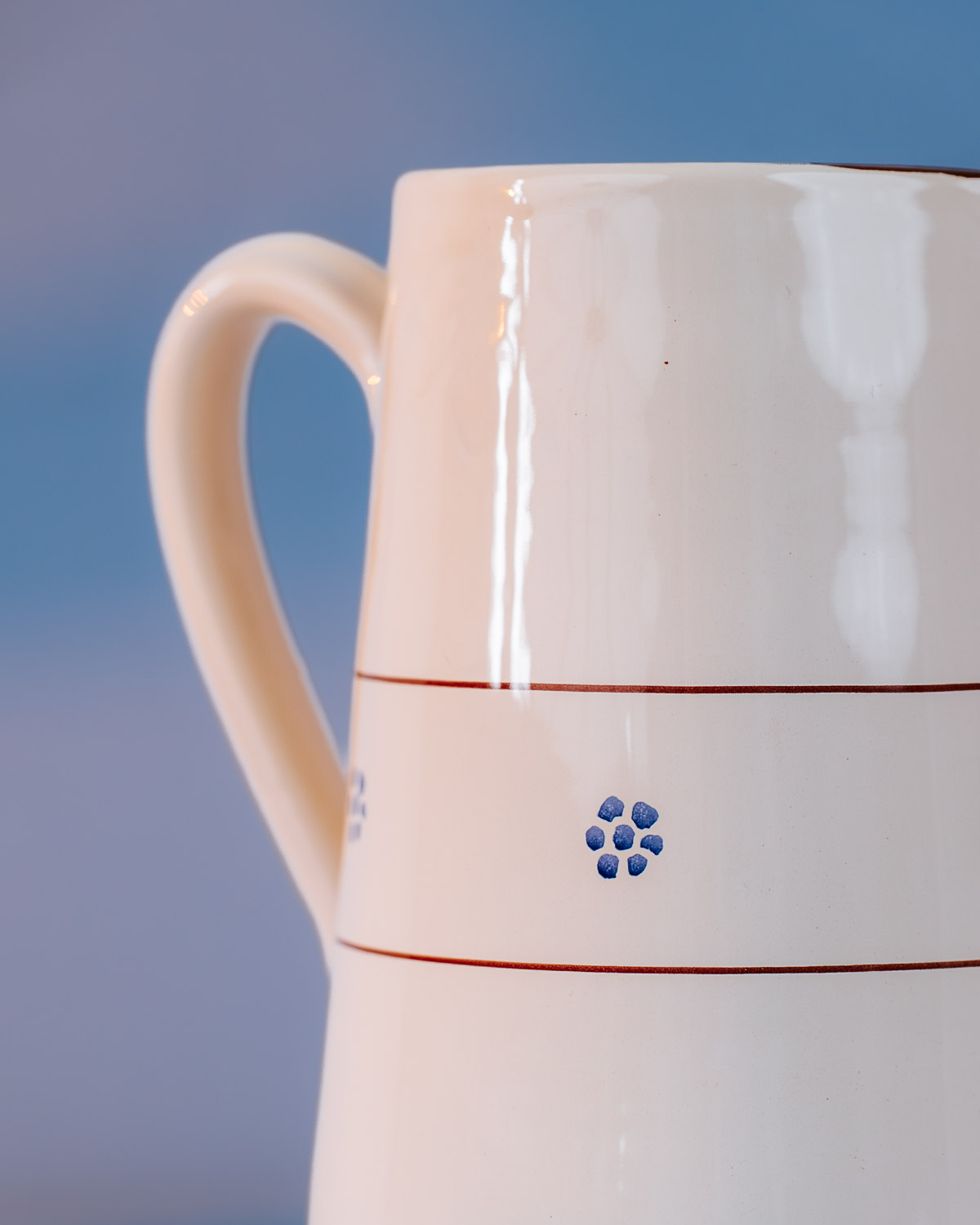 Italiensk keramik kande med Fiorina-blomster